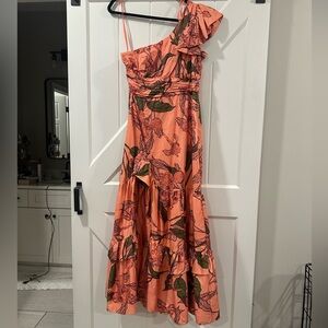 Anthropologie Hutch One-Shoulder Ruffle Maxi Dress